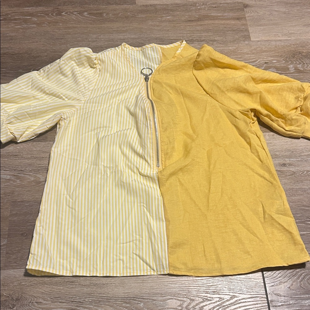SHEIN Yellow and Striped women”s Top 💥